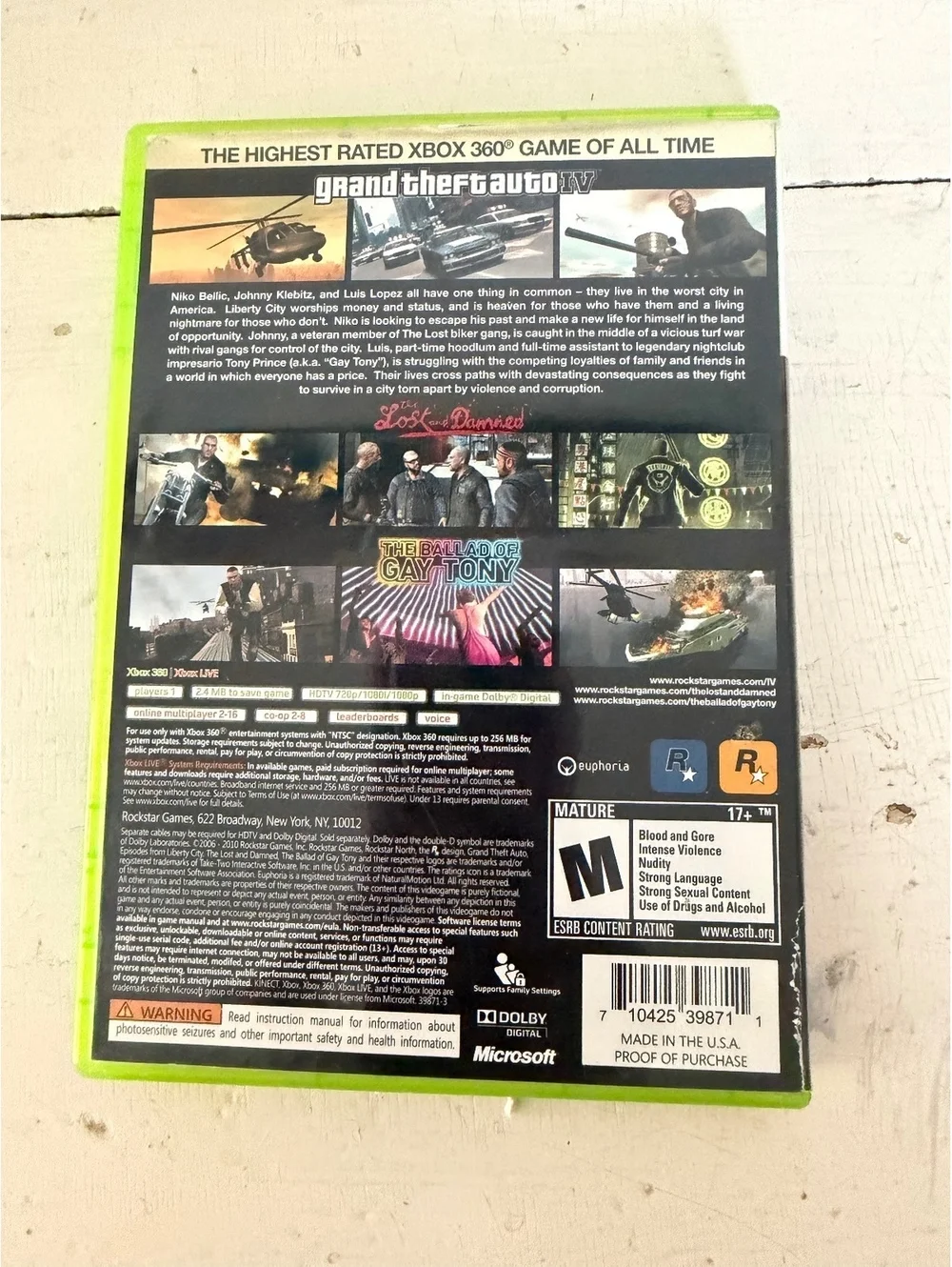 Grand Theft Auto IV & Episodes from Liberty City Complete Edition Xbox 360 Game